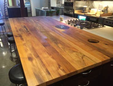 Photos from Ten Fingers Woodworks This is a counter top we built and installed for Bridger Kitchens at their design center and operating kitchen. It i