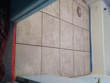 Photos from Love Remodeling Llc Built in custom entertainment center and custom oak floating shelves