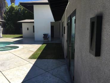 Backyard entertaining area