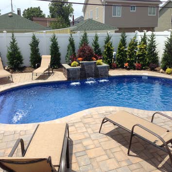 Poolscape with Waterfall