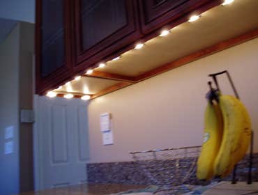 Kitchen Lighting Under counter Lighting and Pendant Lighting in a full Kitchen remodel project.