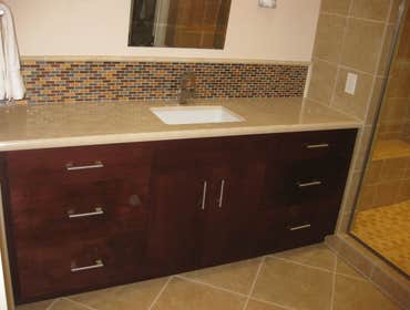 Chandler - Master Bathroom - Simple but Elegant Our client recently moved from California and upon purchasing her Chandler home immediately wanted to u