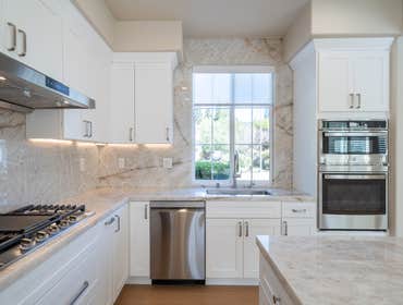 Combo wall oven + sink area