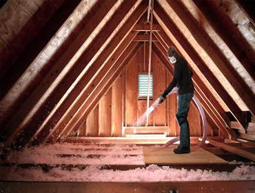 Photos by Eben Insulation Solutions #1 Eben Insulation Added Blown-In Fiberglass to Mrs Mandel's large attic. Radiant Barrier was also installed and en