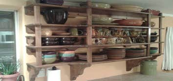 Custom Alder Kitchen Shelving
