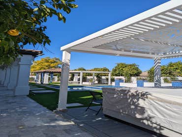4K Aluminum Lattice Pergola with Design Panels
