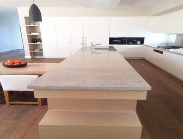 Minimalism Kitchen with Extended Island