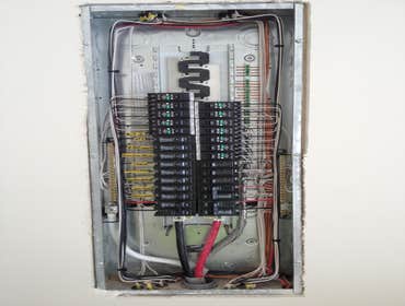 Project photos from Bass Electrical Services Electrical work on a new construction house.