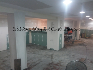 Basement living space rehab Converted basement into a living space apartment with tankless water heater.