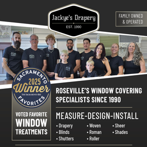 Jackyes Drapery blinds, shutters, shades, and custom drapery