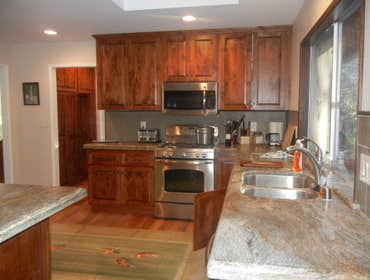 Project photos from Pete Pattynama Kitchen remodel, bath remodel, window exterior door wainscott and chair rail, room addition and whole house remodel,