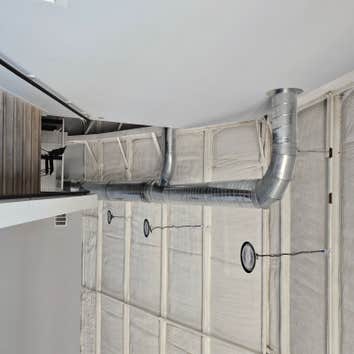 Photos by Kmi HVAC Mechanical INC #1 Commercial building remodel. Three Daikin package units and new round pipe duct work.
