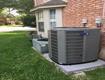 Photos by JMS Air and Heat LLC Taking out old in efficient in effective equipment going back in with high efficient energy saving Made in America equip