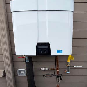 Tankless water heater installation