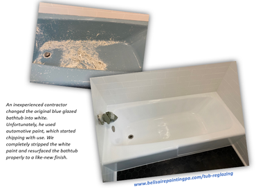 Bathtub Refinishing After Previous Contractor Used the incorrect surface coating.