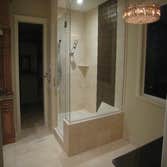 Travertine Shower w/ Waterfall