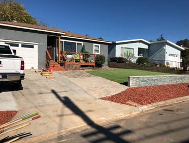 Photos by Home Improvement Projects #2 retaining, wall pavers, turf and concrete driveway