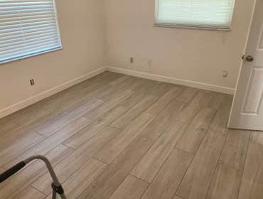 install tile flooring and baseboards