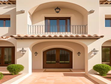 CASA SERENA Casa Serena seamlessly combines luxury with timeless Spanish charm. Featuring stucco exteriors, arched doorways, and handcrafted tile accen