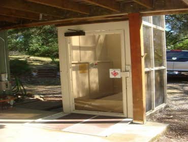 Porchlift Installation This is a two stop porchlift which enables our client to go to doctor appointments and to maintain an active social life.