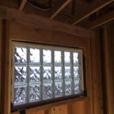Master bathroom block glass