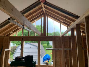 Photos by C.S Remodeling & Construction #1 Dust protection and entry to home protection temporary wall built to prevent anyone or anything from getting
