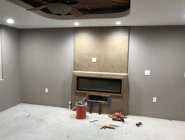New construction electric fireplace