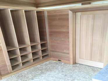 Custom Built Cedar Shelves