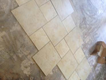 hopscotch tile pattern baement