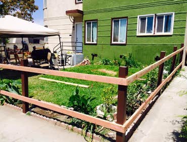 Heart Redwood Fence