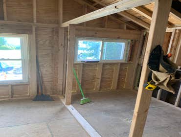Photos by C.S Remodeling & Construction #1 Dust protection and entry to home protection temporary wall built to prevent anyone or anything from getting