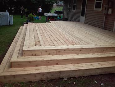 Cedar Deck, pre finished