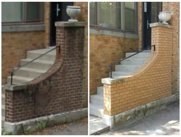 stair wall restoration