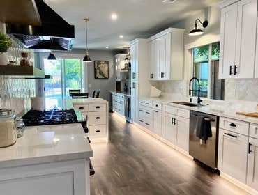 San Ramon Complete Kitchen Remodel Complete kitchen remodel with load bearing wall removal, custom cabinets, flooring replacement.