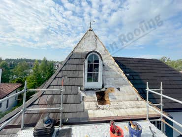 Roof Storm damage - Lightning Strike on Tile Roof