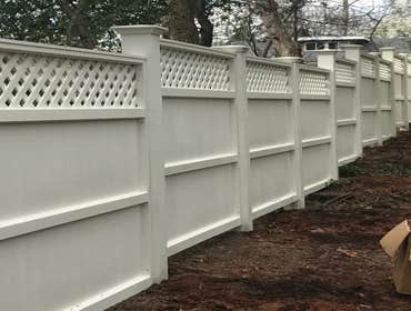 Wood and Vinyl Fence