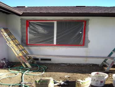 Window patches Sand finish texture match