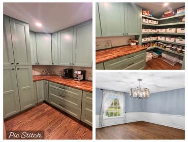 Photos by Grace & Grit Construction LLC #8 build custom pantry and custom office, bath remodel, new flooring, new paint