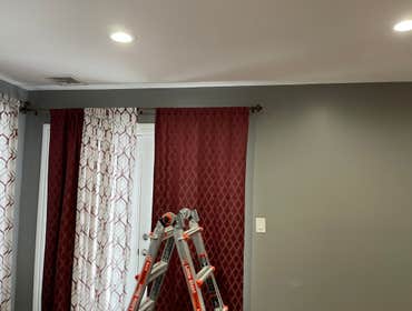 Photos by Gr Minga Brothers Construction LLC #1 Fixing water damage drywall ceiling and some crow molding