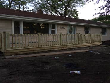 front porch added to home
