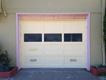 Photo(s) from Garage Tec MDO Plywood Panel Door with Obscure Glass