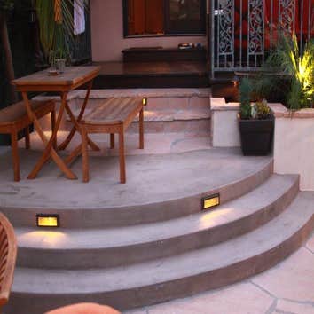 Colored concrete steps