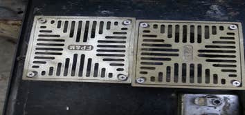 Square cast iron drains
