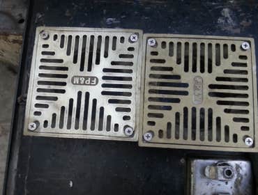 Square cast iron drains