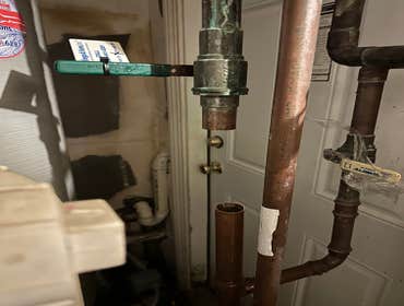 Water Main Pipe Repair by All Star Plumbing, Heating and Air Conditioning #17 Pinhole pipe repair on a water main for a multi family. #plumbingrepair #