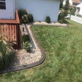 Hanover area we installed curbing around a retaining wall