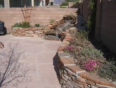 Retaining Wall W/ Flower beds