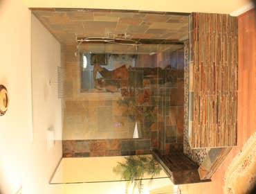 Greenville DE Townhouse Our client finished their basement, but couldn't decide on the bathroom materials for a number of years. We were brought in to