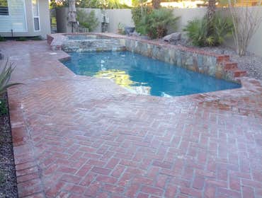 Brick and Stone Pool Remodel