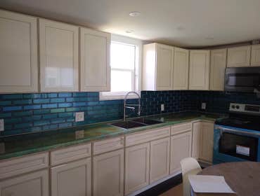custom made kitchen and countertop.